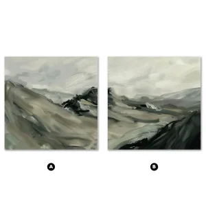 Echoes of Emerald Peaks Mountains large wall art