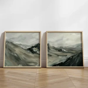 Echoes of Emerald Peaks Mountains wall art prints