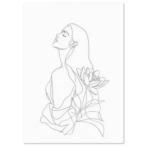 Lotus in Her Grace Beauty large wall art