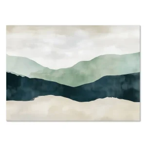 Serene Layered Heights Mountains large wall art