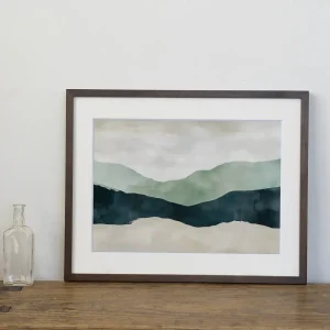 Serene Layered Heights Mountains wall art prints