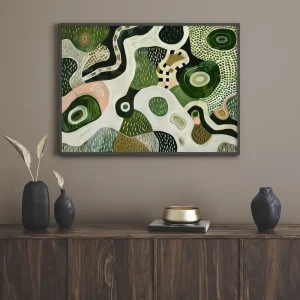 Verdant Flow of Forms Aboriginal wall art prints
