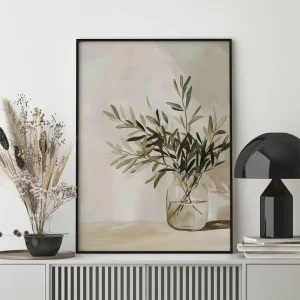 Olive Branch Serenity Leaf wall art prints