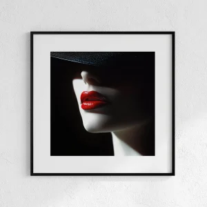 Enigmatic Red Lips Sexy wall art prints