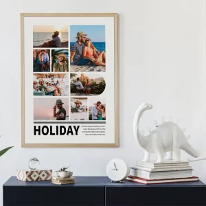 holiday moments photo collage close up view
