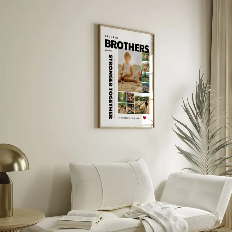 brothers photo collage side view