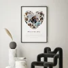 love heart photo collage interior view