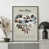 love story photo collage close up view