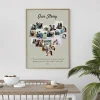 love story photo collage interior view
