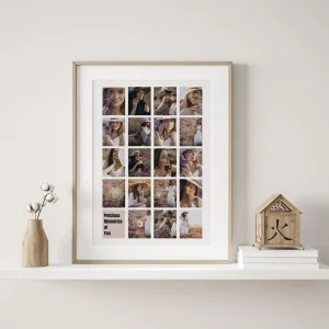 memories photo collage close up view