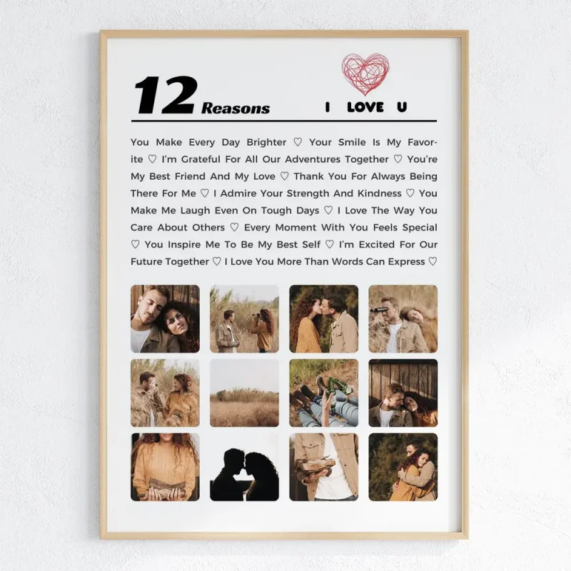 reasons i love you collage close up view