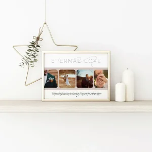 eternal love photo collage close up view