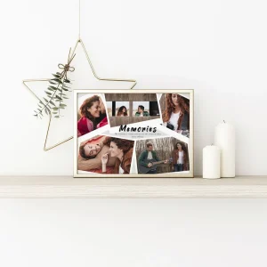 memories photo collage close up view