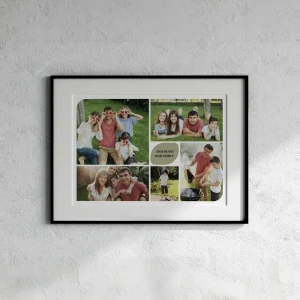 our family photo collage close up view