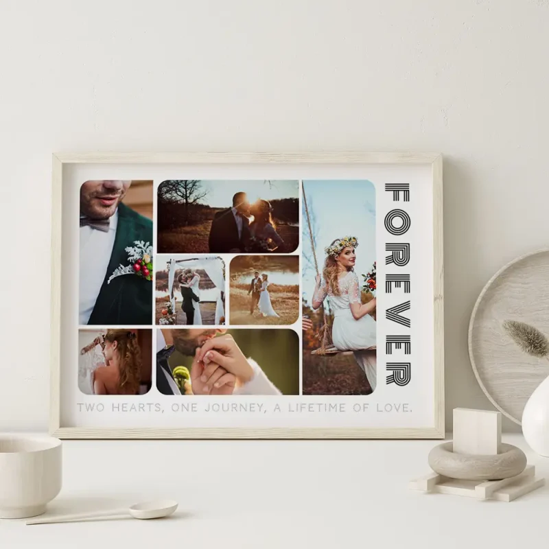 forever love photo collage close up view