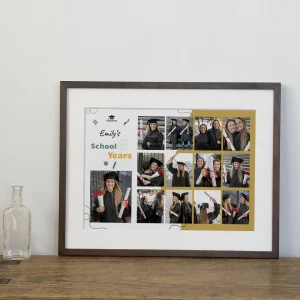 school years photo collage close up view