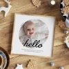 new baby photo collage close up view