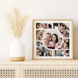 happiness time photo collage close up view