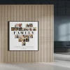 family love heart photo collage interior view