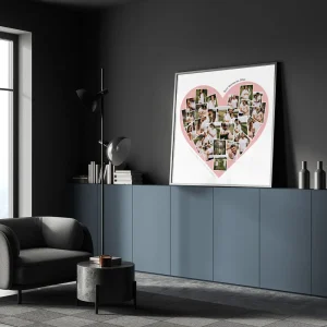 love heart photo collage side view