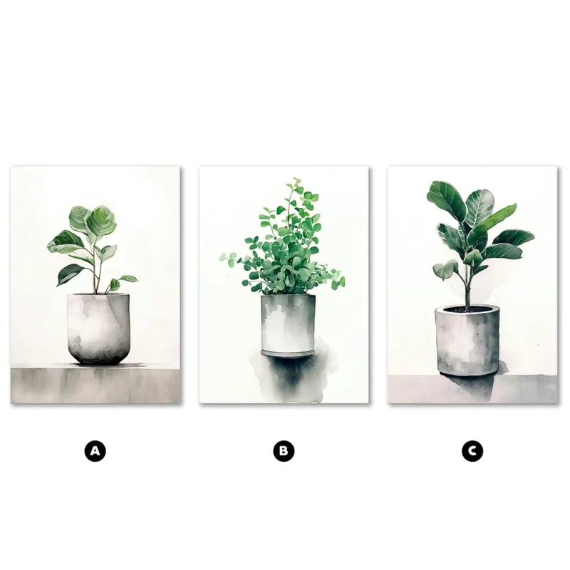 Botanical Trio Leaf large wall art