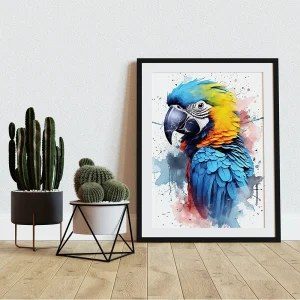 Tropical Parrot Bird wall art prints