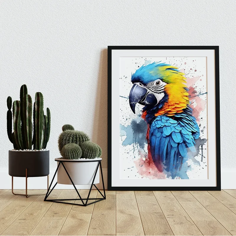 Tropical Parrot Bird wall art prints
