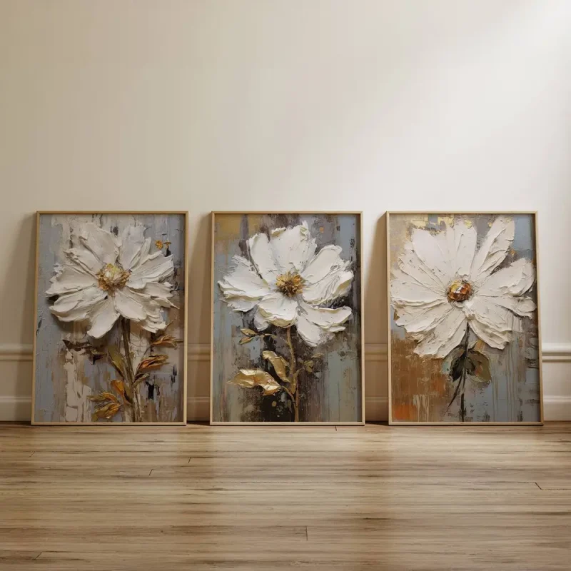 Rustic Bloom Botanical wall art prints