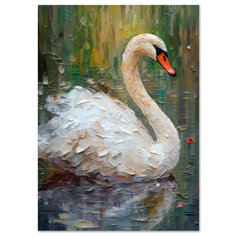 Graceful Swan Bird large wall art