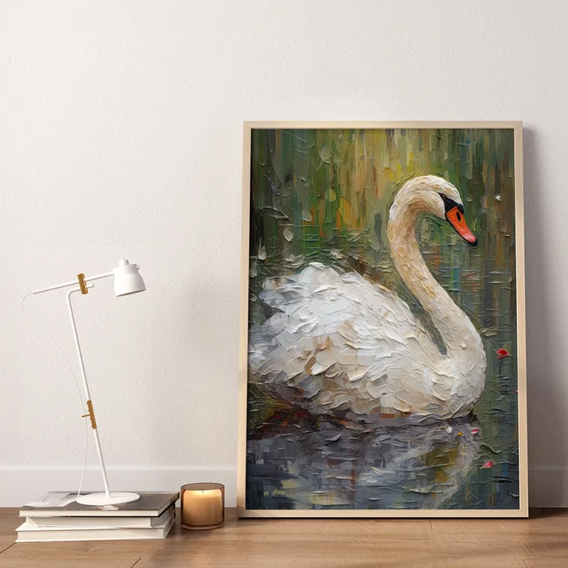Graceful Swan Bird wall art prints