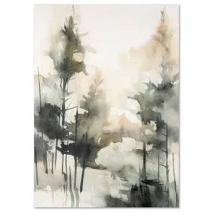Misty Forest Forest large wall art