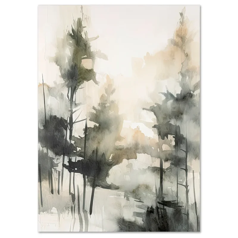 Misty Forest Forest large wall art