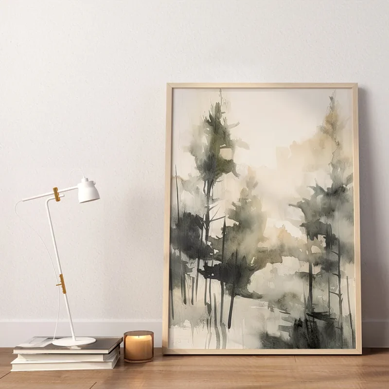 Misty Forest Forest wall art prints