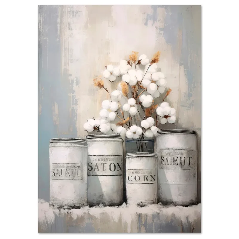 Cotton Bliss Floral large wall art