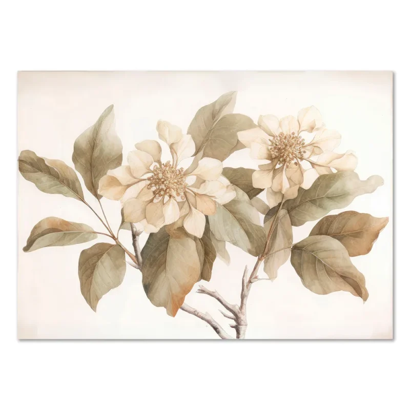 Vintage Flora Floral large wall art