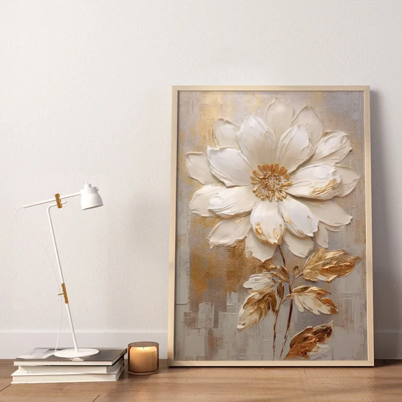 Golden Bloom Floral wall art prints