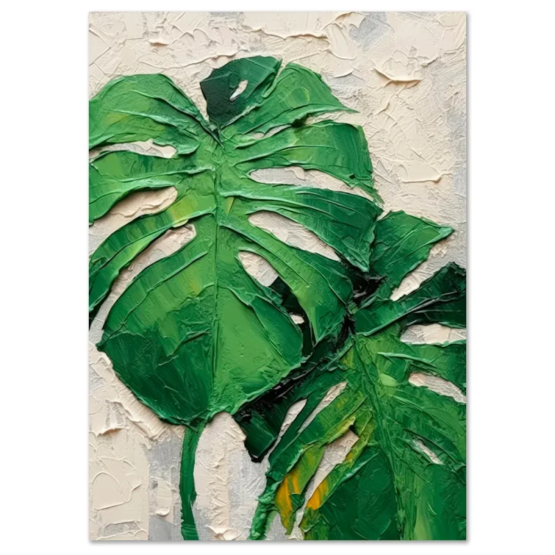 Lush Monstera Leaf large wall art