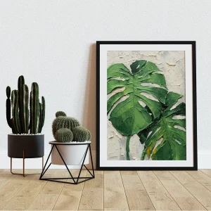 Lush Monstera Leaf wall art prints