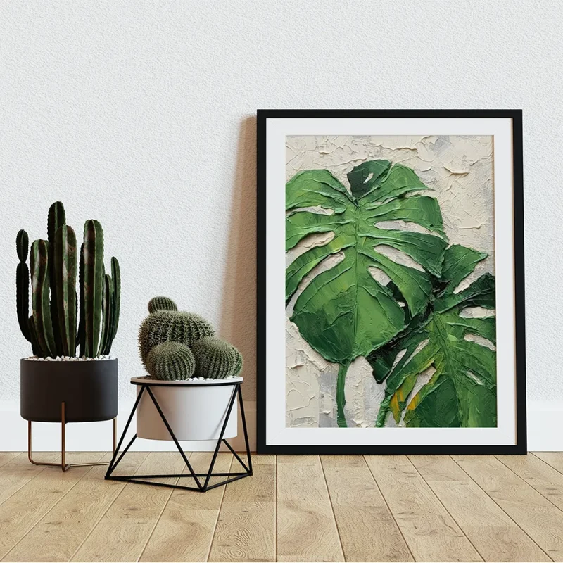 Lush Monstera Leaf wall art prints