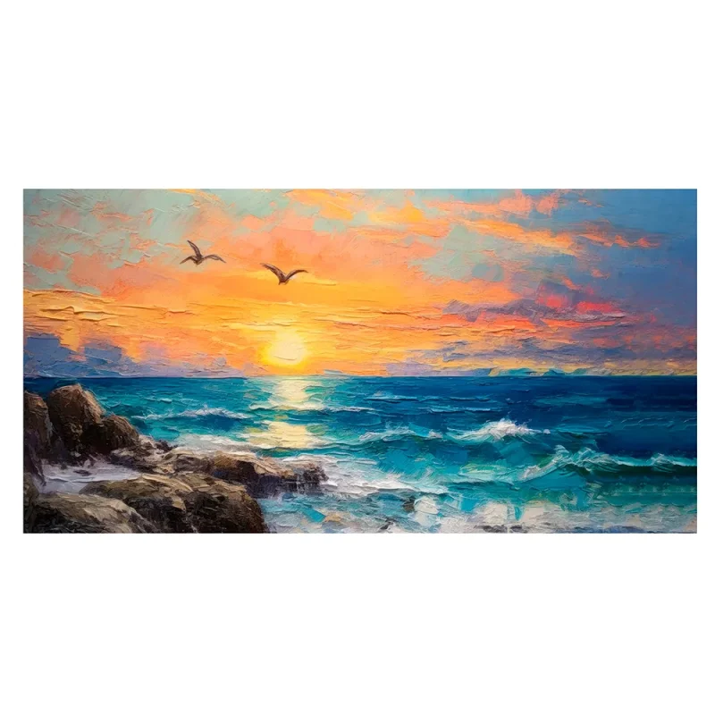 Sunset Serenity Coastal large wall art