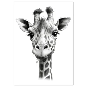 Gentle Giraffe Kids large wall art