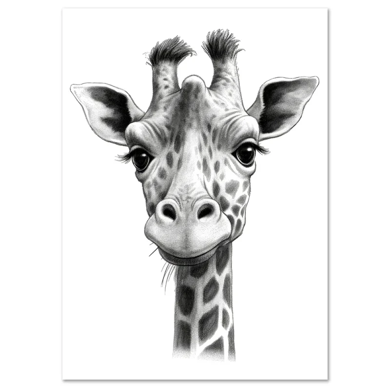 Gentle Giraffe Kids large wall art