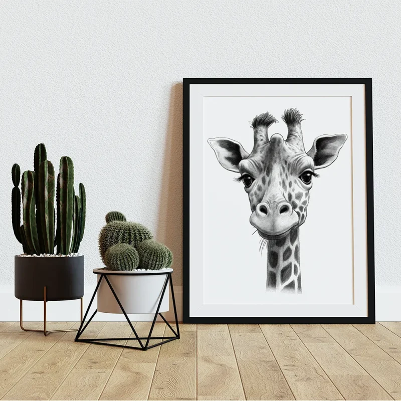 Gentle Giraffe Kids wall art prints