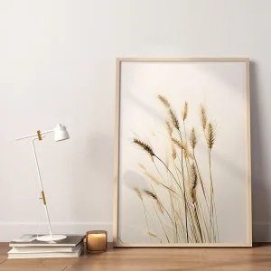 Wheat Elegance Leaf wall art prints