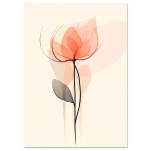Abstract Bloom Floral large wall art