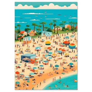 Beach Day Beach large wall art