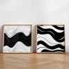 Monochrome Waves Line wall art prints