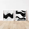 Monochrome Waves Line canvas prints