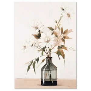Graceful Blossoms Floral large wall art