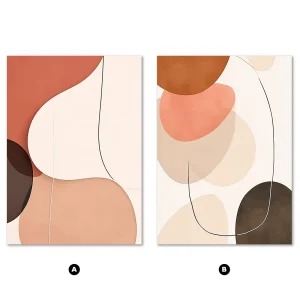 Soft Curves Line large wall art